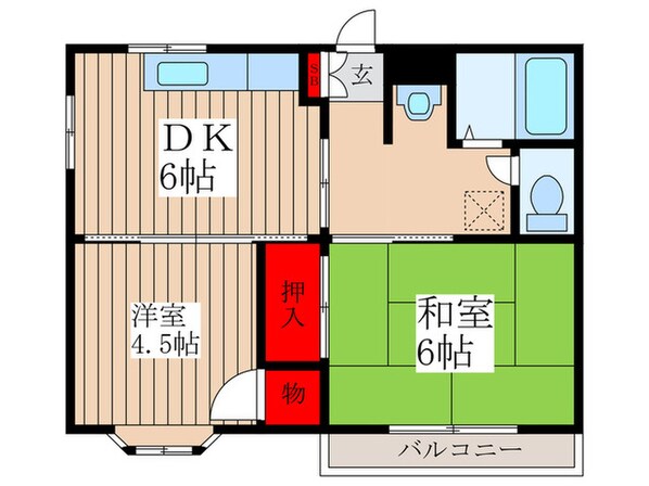 田中ハイツの物件間取画像